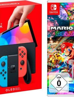 Nintendo Switch OLED Neon + Mario Kart 8 Deluxe