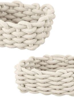 SCHÖNER WOHNEN-Kollektion Aufbewahrungskorb »Melara« (Set, 2 St), Badkörbe aus Cotton Rope zur Aufbewahrung von Badutensilien, 2 Größen