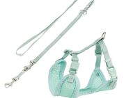 Trixie Junior Welpen-Softgeschirr mit Leine - 26-34 cm/10 mm, 200 cm, mint