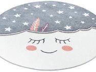 Carpet City Kinderteppich ANIME895, rund, Höhe: 11 mm, Kinderzimmer Teppich Modern mit lustigen Cartoon-Figuren, Multi