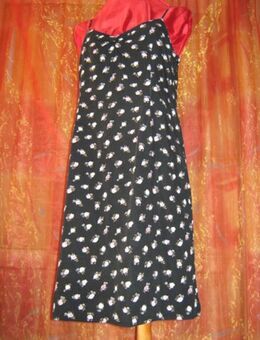 Apart * Romantik * Streublümchen * Millefleurs * Petit- Fleurs * Spaghetti- Träger- Kleid "S.Oliver" Gr. 40- 42/ M * schwarz * pink * - Riedlingen