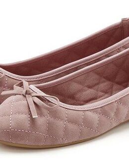 LASCANA Slipper, Schlüpfschuh Ballerina mit Schleifenapplikation VEGAN