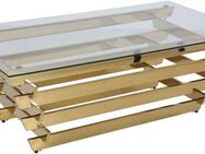 SalesFever Couchtisch, mit Design-Gestell aus Stainless Steel