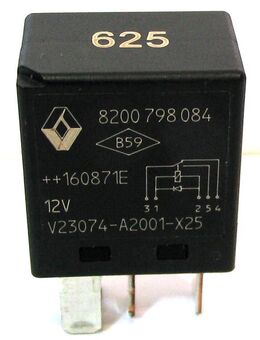 Original Renault Relais Nr. 625 / 8200798084 / V23074-A2001-X25 - 12V - Biebesheim (Rhein)