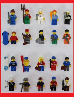 20 LEGO Figuren aus Thema Stadt mit Zubehör und Kopfbedeckungen Männchen Figur City Stadtbewohner Serie Set Stück - Gaggenau