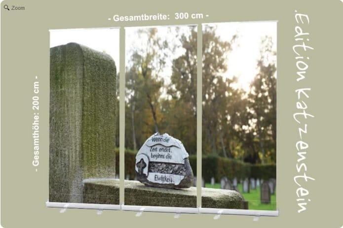 Bestatter-Bedarf, 3er-Set Roll-Up Display "Verwitterte Keramik" - Wilhelmshaven