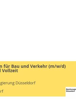 Ingenieur/in für Bau und Verkehr (m/w/d) Teilzeit und Vollzeit - Düsseldorf
