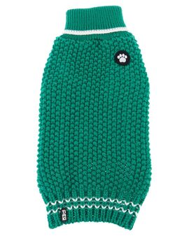 TIAKI Hundepullover Reflective Knit, grün - ca. 40 cm Rückenlänge