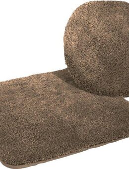 KiNZLER Badematte Chaozhou, Höhe 20 mm, rutschhemmend beschichtet, fußbodenheizungsgeeignet, Polyester, 2-tlg. Hänge-WC Set, Badteppich, Uni Farben, weich, als rechteckig, rund & Set erhältlich