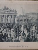Lichtdruck : Der Siegeseinzug in Berlin am 16. Juni 1871. , von W. Camphausen , Blatt 35cm x 27cm , M39 in 02828