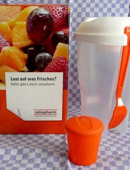 Salatbehälter für unterwegs -schön, praktisch und umweltfreundlich-neu!!! - Niederfischbach