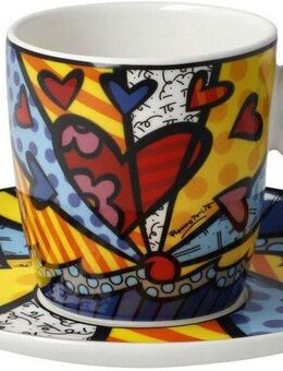 Goebel Espressotasse Britto, Porzellan, Pop Art, Fine Bone China, Romero Britto - A New Day