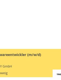 Senior Softwareentwickler (m/w/d) - Braunschweig