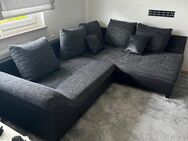 Wohnlandschaft Ecksofa schwarz grau - Herborn (Hessen)