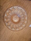 Dekorative VINTAGE Glasschale / Obstschale in Rosé - Geschliffenes Muster in 73432