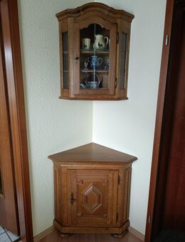 Eckschrank und Eck-Hängeschrank, massiv - Ölbronn-Dürrn