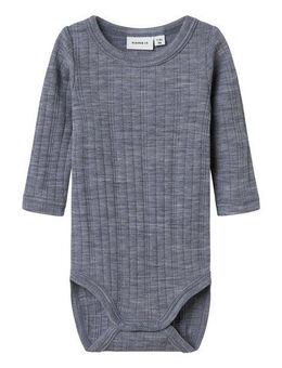 Name It Langarmbody NBMWANG WOOL NEEDLE LS BODY SOLID NOOS aus reiner Merinowolle