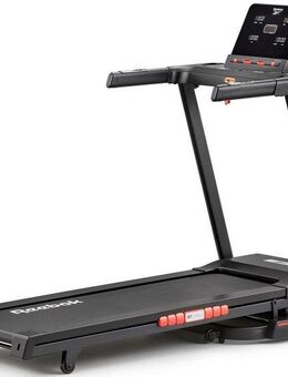 Reebok Laufband Jet 100z (mit LED-Display und eingebauten Handpulssensoren), bis max. 18 km/h, klappbar, mit Steigung, 110 kg max. Benutzergewicht