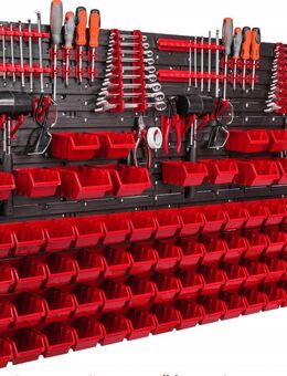*BESTSELLER* Werkzeugwand 115x78 Set Werkzeughaltern mit Lochwand Lagersystem Warkzeuglochwand Wandregal Werkstattregal Set - Wuppertal