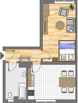 Demnächst frei! 1-Zimmer-Wohnung in Dortmund Körne - Dortmund