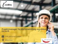 Projektmanager für die Entwicklung von Akkus (m/w/d) - München