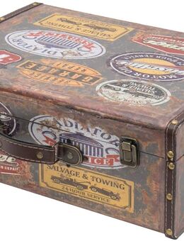 HMF Schatztruhe Vintage Koffer aus Holz "Garage" 38 cm #VKO107-38 - Birkenfeld (Baden-Württemberg)