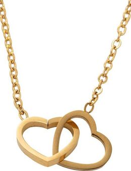 Firetti Kette mit Anhänger Schmuck Geschenk Edelstahl Halsschmuck Halskette Ankerkette Herzen, Made in Germany