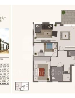 Toll geschnittene 3 Zimmer Wohnung mit Tageslichtbad. - Sankt Augustin