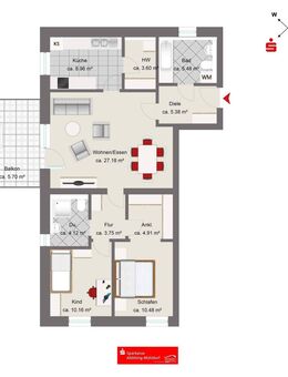 Neubau 3-Zimmer-Wohnung in Burghausen - Burghausen