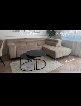 L Couch / Sofa + Stühle Beige WOHNLANDSCHAFT - TARRAGONA - Mannheim