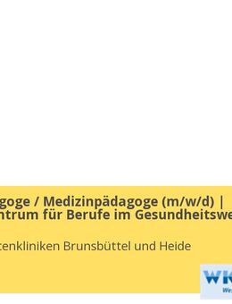 Pflegepädagoge / Medizinpädagoge (w/m/d) | Bildungszentrum für Berufe im Gesundheitswesen - Heide