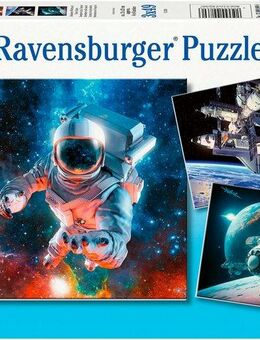 Ravensburger Puzzle Abenteuer Weltraum, 147 Puzzleteile, 3 x 49 Teile, Made in Europe
