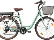 LLobe E-Bike Cityrad City E-Bike 26" Shopper mint, Shimano Tourney Schaltwerk, Kettenschaltung, Heckmotor, 280,8 Wh