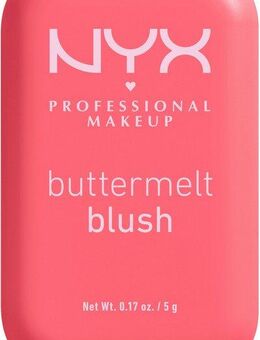NYX Rouge Makeup Buttermelt Blush, Cremige, leichte Textur, variable Deckkraft, pflegende Formel.