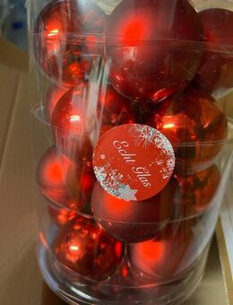 Weihnachtsbaumschmuck Rot / Gold, Glaskugeln und Sterne - Herscheid