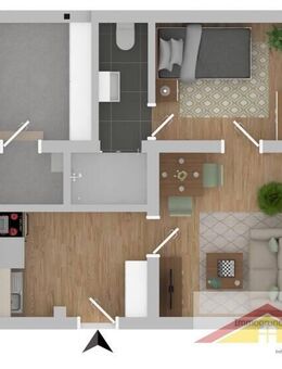 Kleine, ruhige, gemütliche Erdgeschosswohnung mit EBK in Bad Laasphe zu vermieten - Bad Laasphe