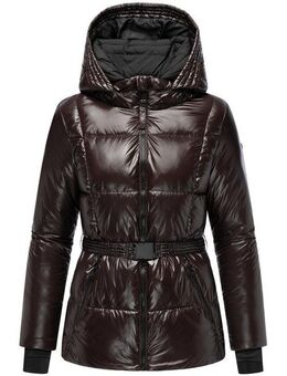 Navahoo Steppjacke Eisglanz 14 Glänzende Damen Winterjacke mit Taillengürtel