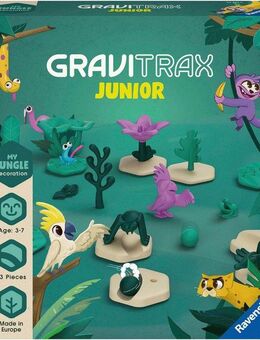 Ravensburger Kugelbahn-Bausatz GraviTrax Junior Extension Jungle, Made in Europe
