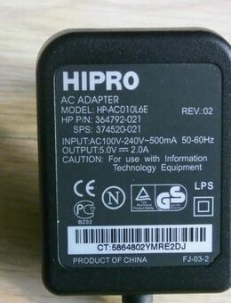 HIPRO HP-AC010L6E ACDC Adapter Charger Ladegerät Netzteil 5,- - Flensburg