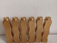 6St Ikea Vase aus Glas (Produktnr: 16795) Goldfarbe 21cm hoch Öffnung ca. 2,5cm - Essen