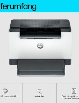 HP LaserJet M209d Schwarz-Weiß Laserdrucker, (HP Instant Ink kompatibel)