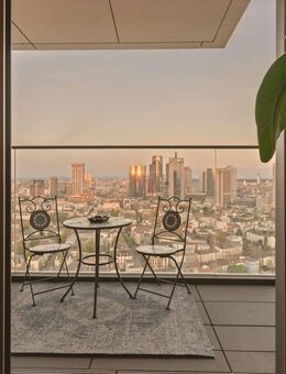 Spektakuläre 2-Zimmer-Wohnung im 31. Stock mit Skyline-Blick und top Ausstattung - Frankfurt (Main)