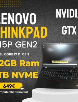 Lenovo Thinkpad T15p Gen2,Intel Core i7-11850H,32GB Ram,1TB NVME SSD - Frankfurt (Main) Griesheim