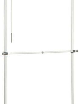WENKO Teleskopregal Modell Herkules Basic, Kleiderstangen zum Klemmen ohne Bohren, verstellbar in Höhe & Breite