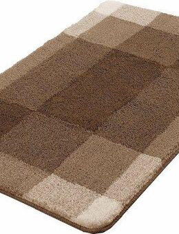 MEUSCH Badematte Mix, Höhe 20 mm, rutschhemmend beschichtet, fußbodenheizungsgeeignet, schnell trocknend, Polyacryl, rechteckig, Badteppich, modernes geometrisches Design, Ton in Ton Farbabstufung