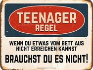 Witziges Blechschild Teenager Regel 17x22 cm Top Qualität kleiner Preis - 3091 - München