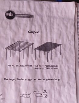 Weka Carport 617 Neu ( war noch nicht aufgebaut ) - Zülpich