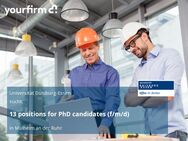 13 positions for PhD candidates (f/m/d) - Mülheim (Ruhr)