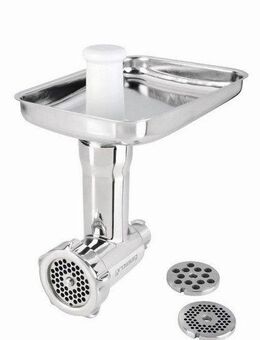 grossag Fleischwolfaufsatz KFW600 1385, Zubehör für alle Kenwood-Küchenmaschinen mit TWIST-System / Drehanschluss-System, Direktanschluss aus Edelstahl