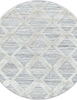 Ayyildiz Teppiche Teppich PISA 4703, rund, Höhe: 20 mm, auch rechteckig, Hoch Tief Struktur, Wohnzimmer, Schlafzimmer